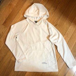 Eddie Bauer ivory fleece hoodie